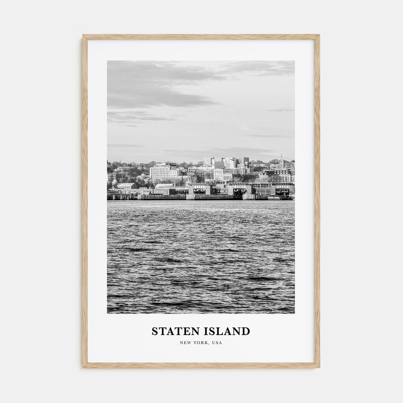Staten Island Portrait B&W Poster