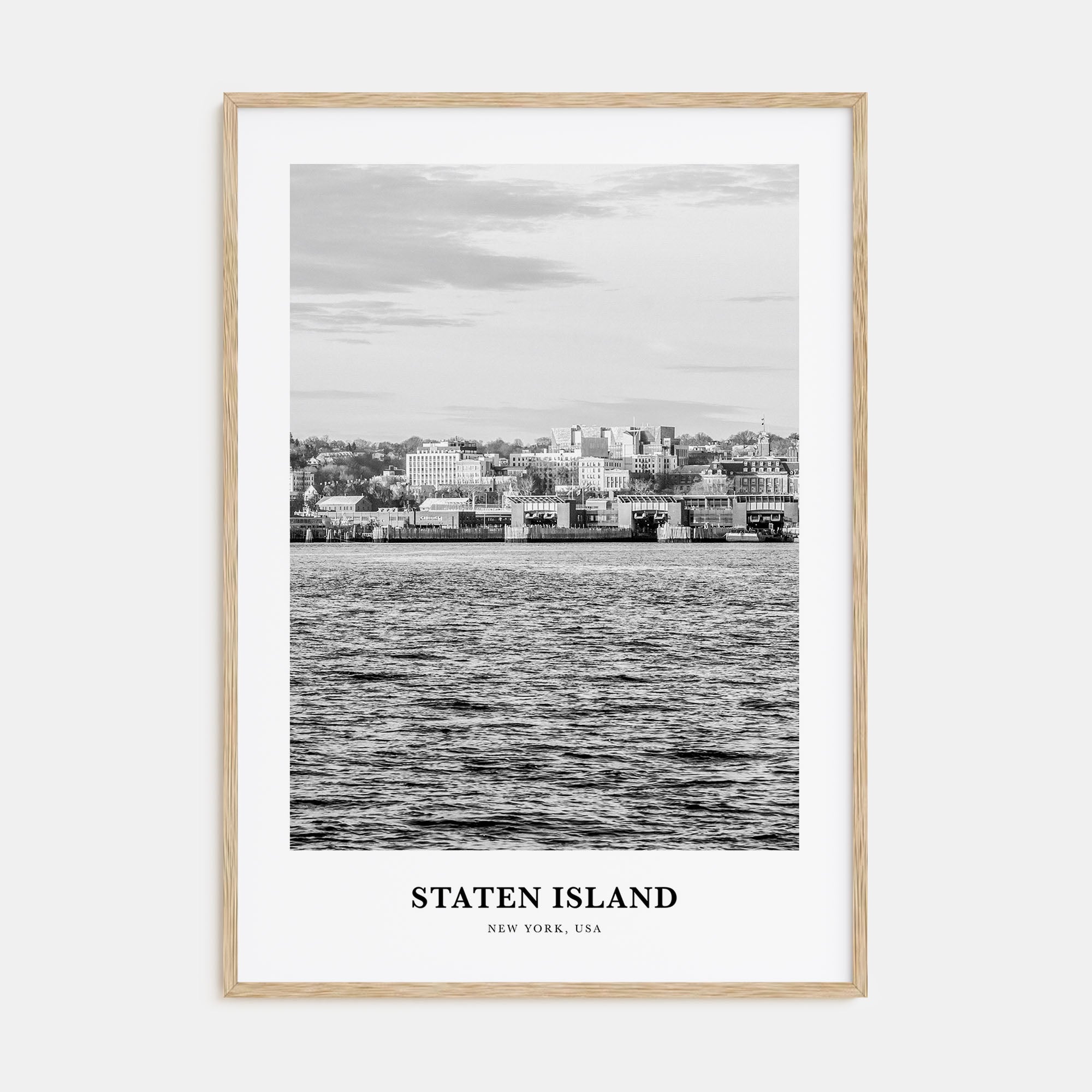 Staten Island Portrait B&W Poster