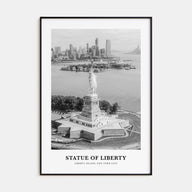 Statue of Liberty Portrait B&W Poster