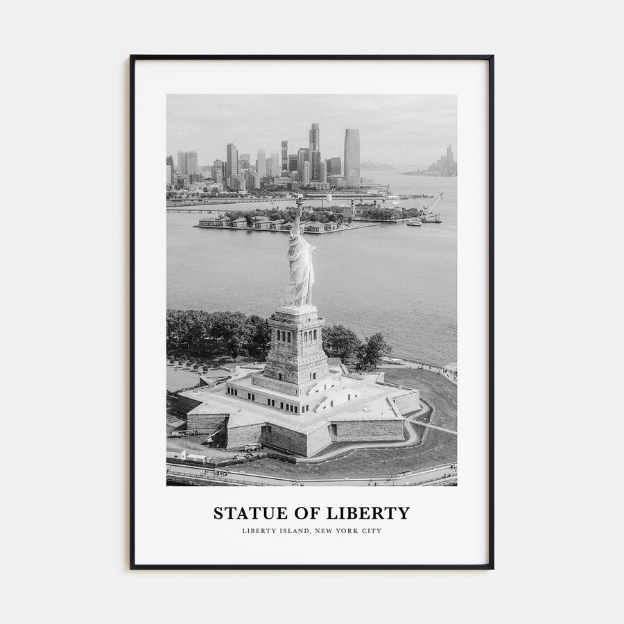 Statue of Liberty Portrait B&W Poster