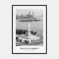 Statue of Liberty Portrait B&W Poster