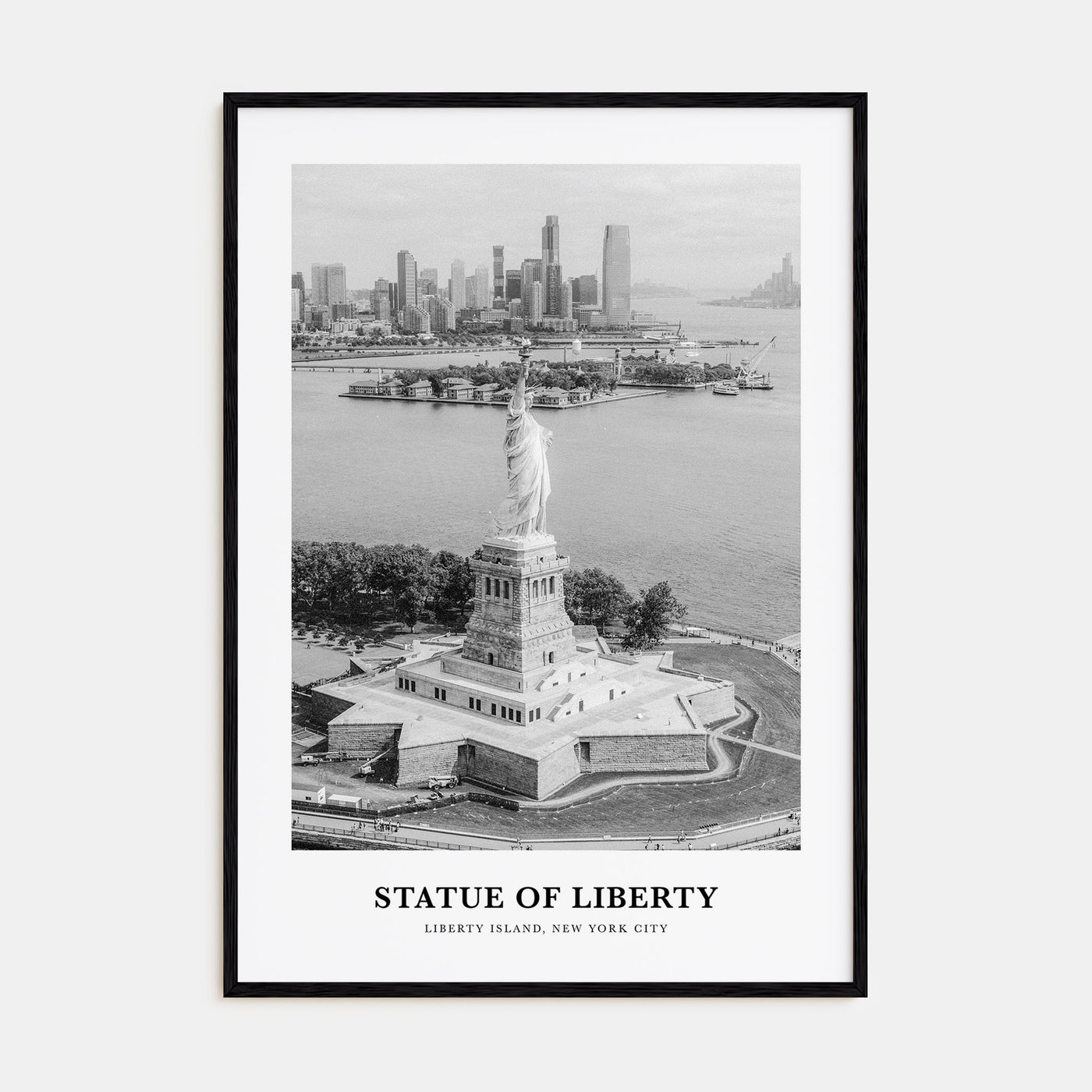 Statue of Liberty Portrait B&W Poster