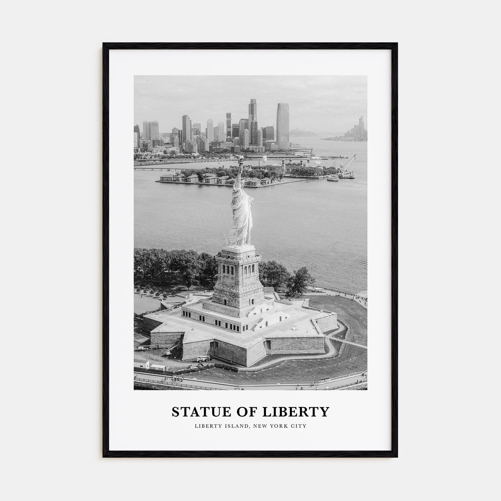 Statue of Liberty Portrait B&W Poster