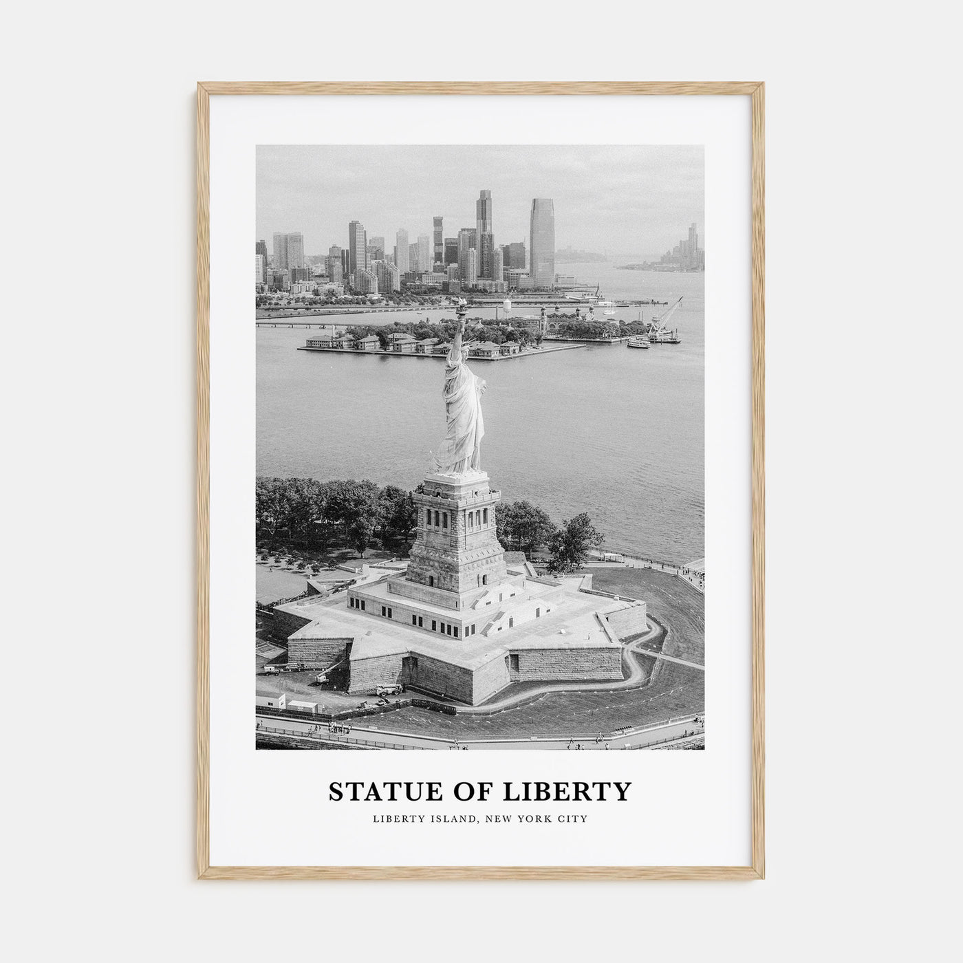 Statue of Liberty Portrait B&W Poster