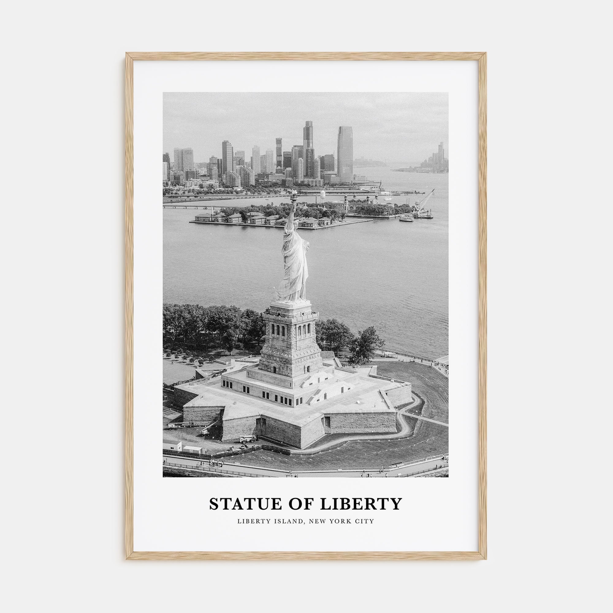 Statue of Liberty Portrait B&W Poster