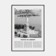Statue of Liberty Travel B&W Poster
