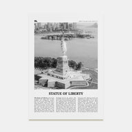 Statue of Liberty Travel B&W Poster
