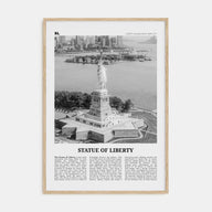 Statue of Liberty Travel B&W Poster