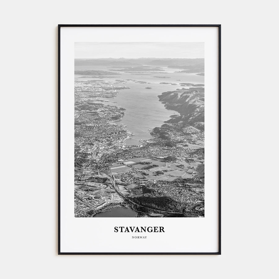 Stavanger Portrait B&W Poster