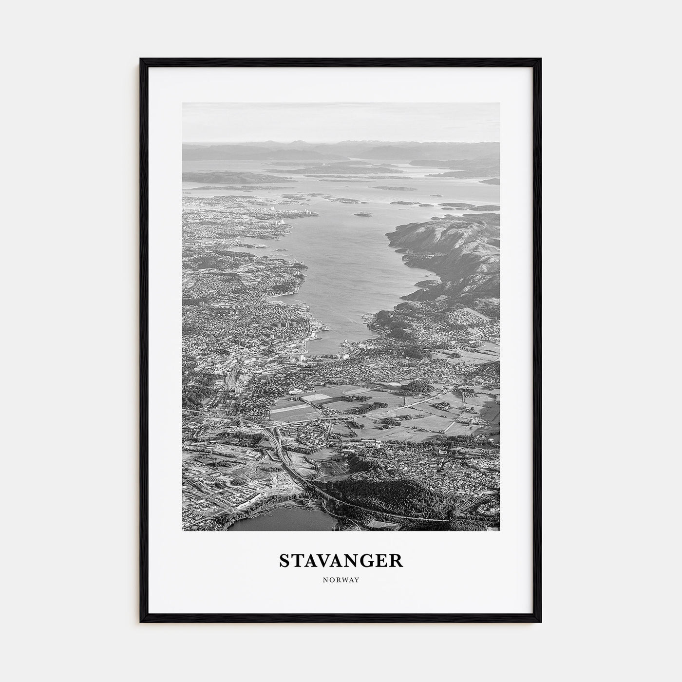 Stavanger Portrait B&W Poster