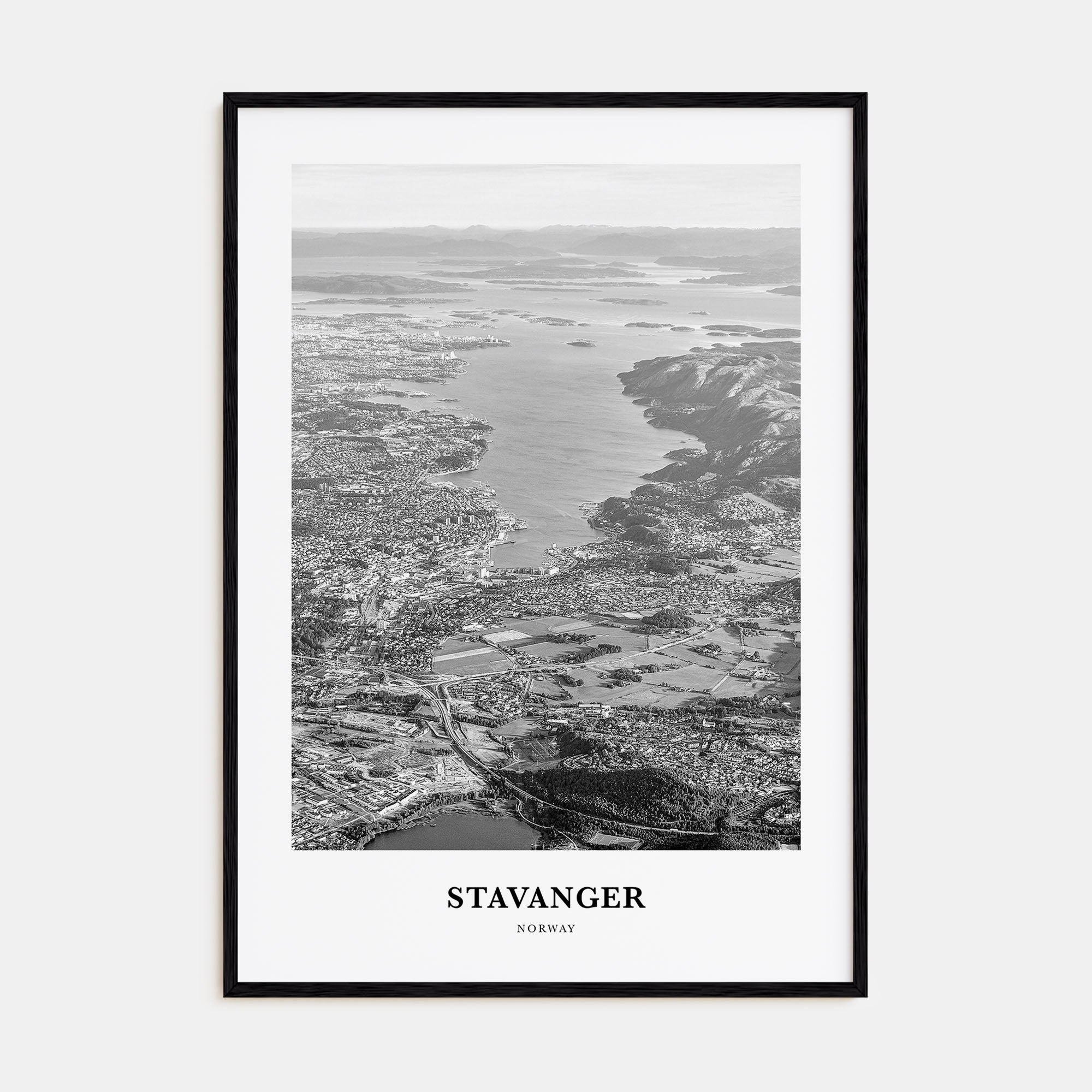 Stavanger Portrait B&W Poster