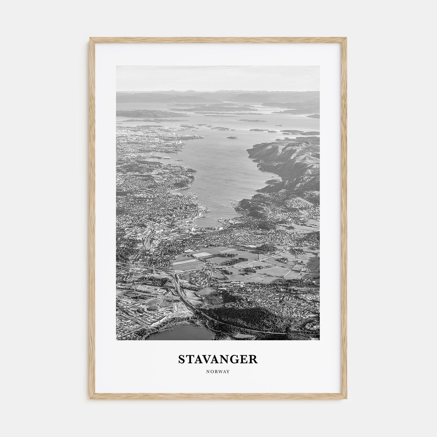 Stavanger Portrait B&W Poster