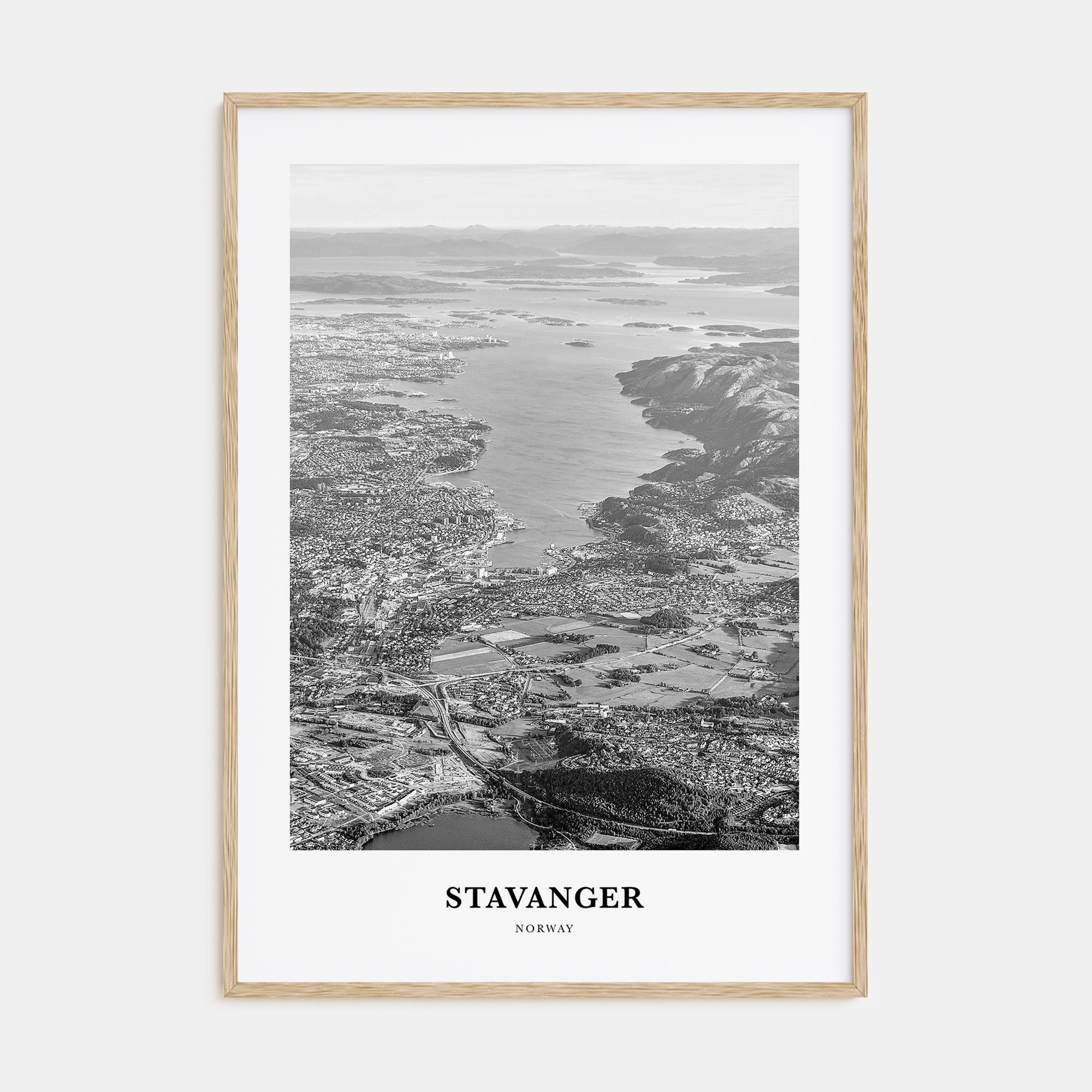 Stavanger Portrait B&W Poster