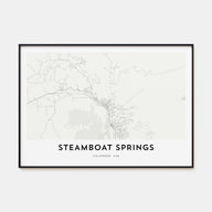 Steamboat Springs Map Landscape Poster