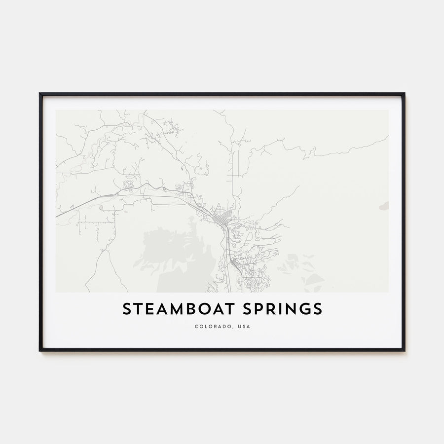 Steamboat Springs Map Landscape Poster
