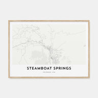 Steamboat Springs Map Landscape Poster