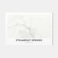 Steamboat Springs Map Landscape Poster
