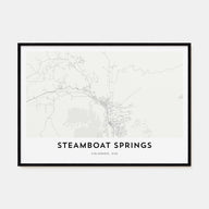 Steamboat Springs Map Landscape Poster