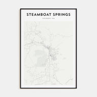 Steamboat Springs Map Portrait Poster