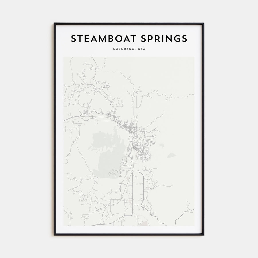 Steamboat Springs Map Portrait Poster