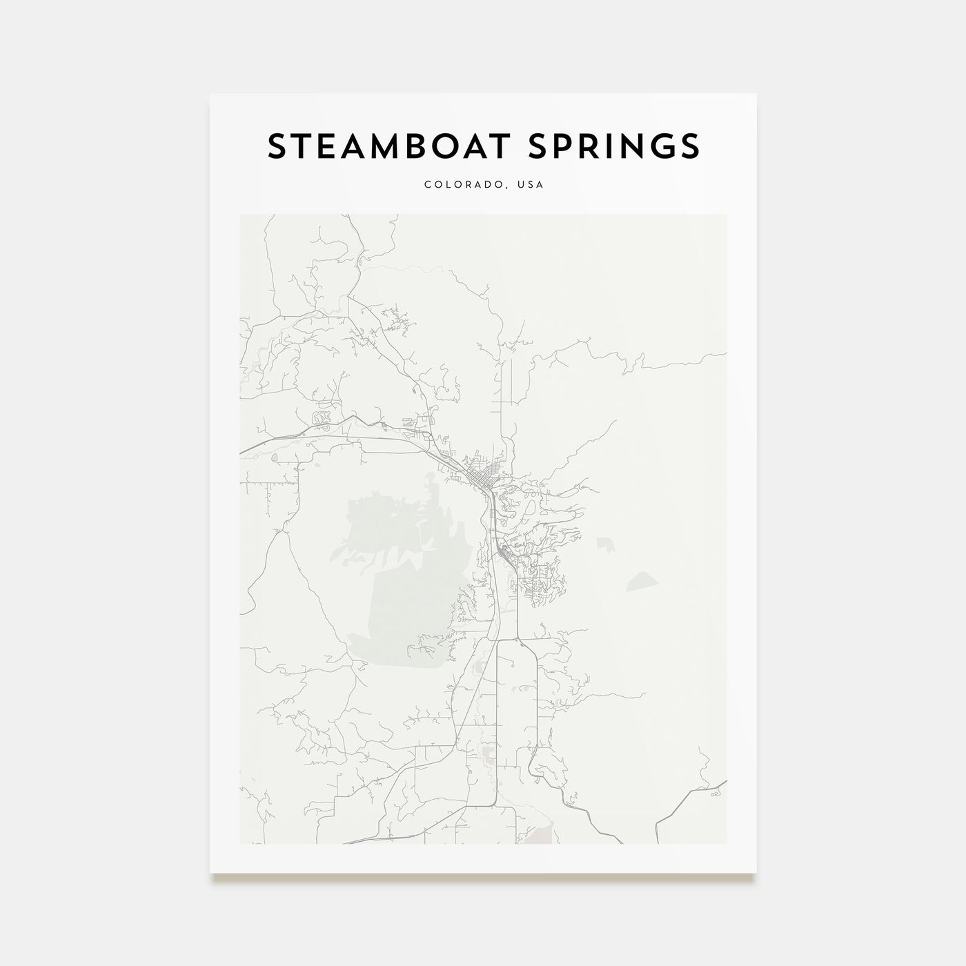Steamboat Springs Map Portrait Poster