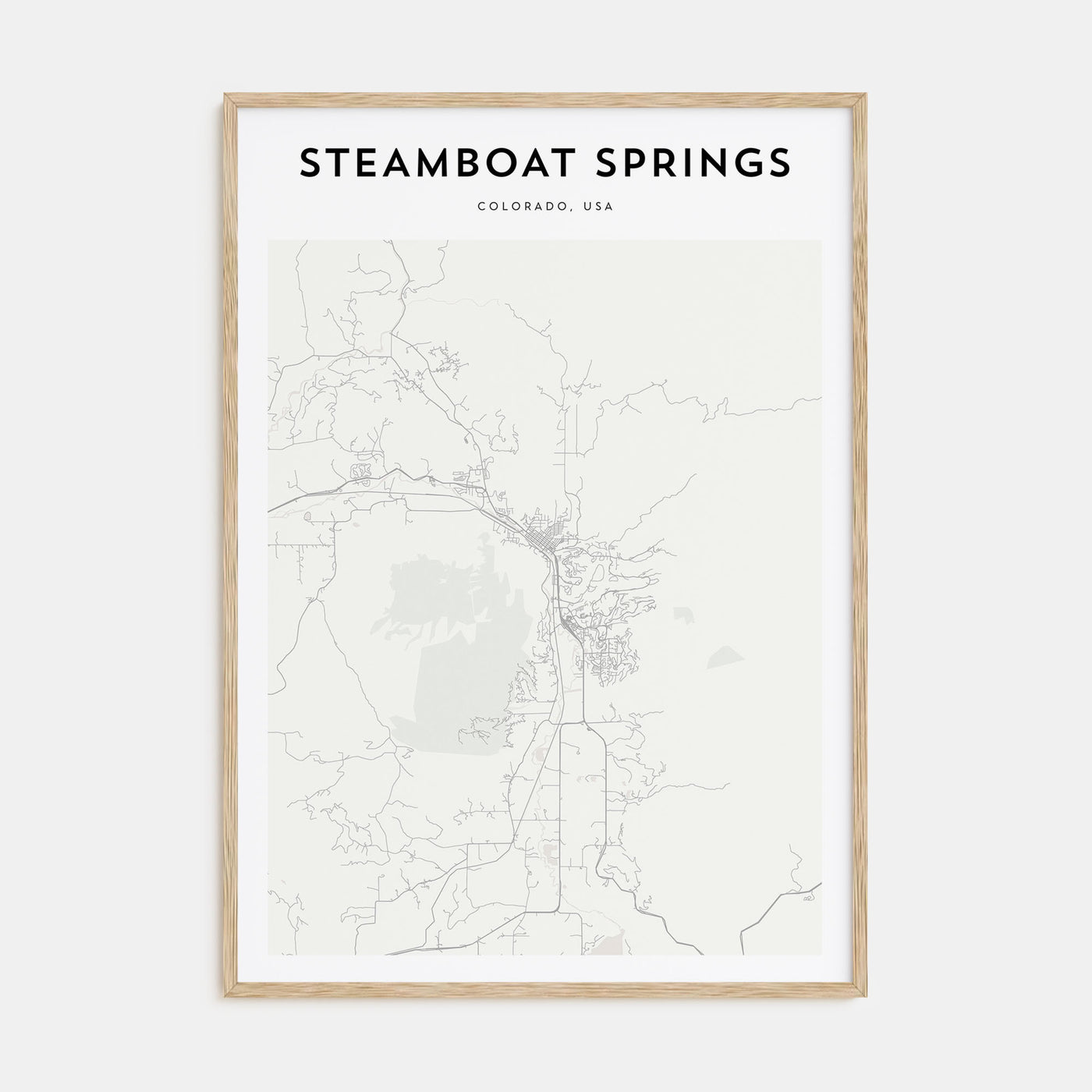 Steamboat Springs Map Portrait Poster