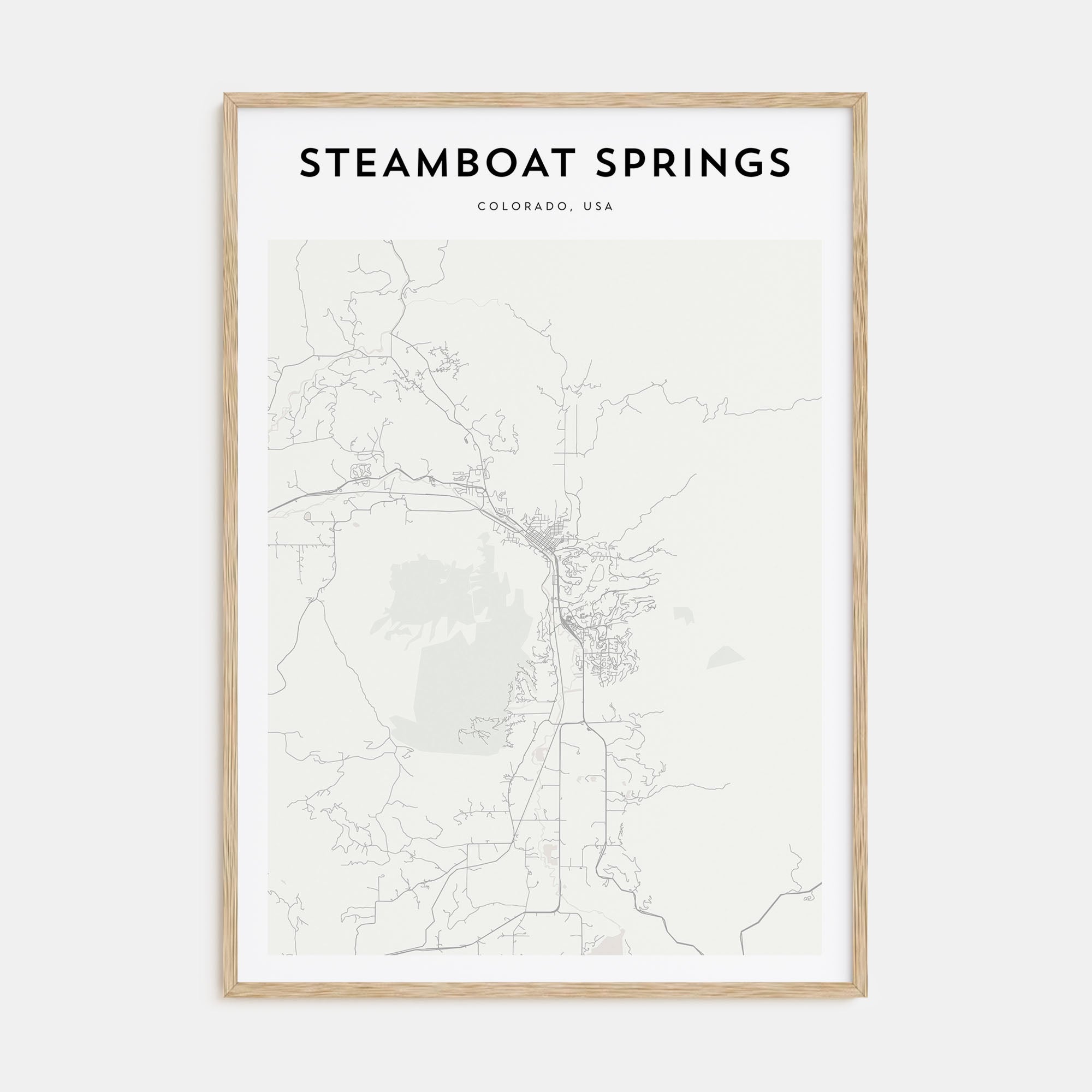 Steamboat Springs Map Portrait Poster