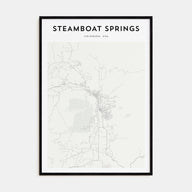 Steamboat Springs Map Portrait Poster