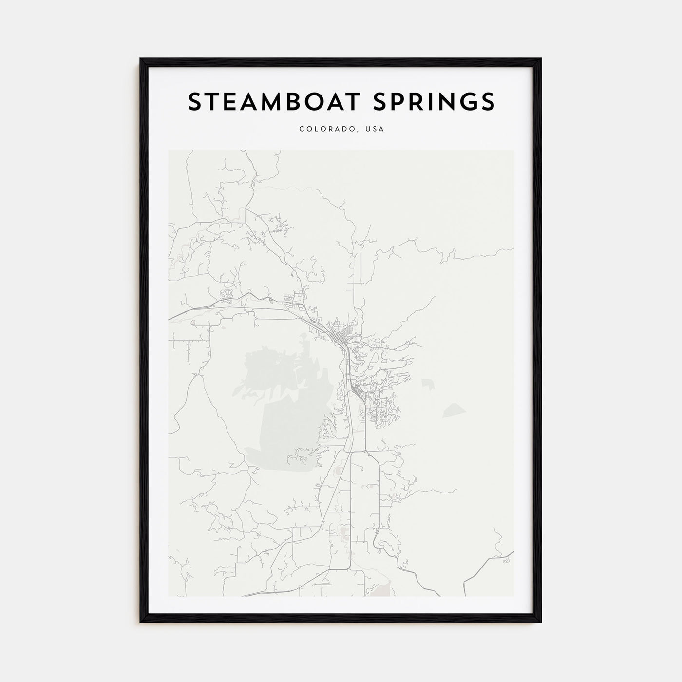 Steamboat Springs Map Portrait Poster