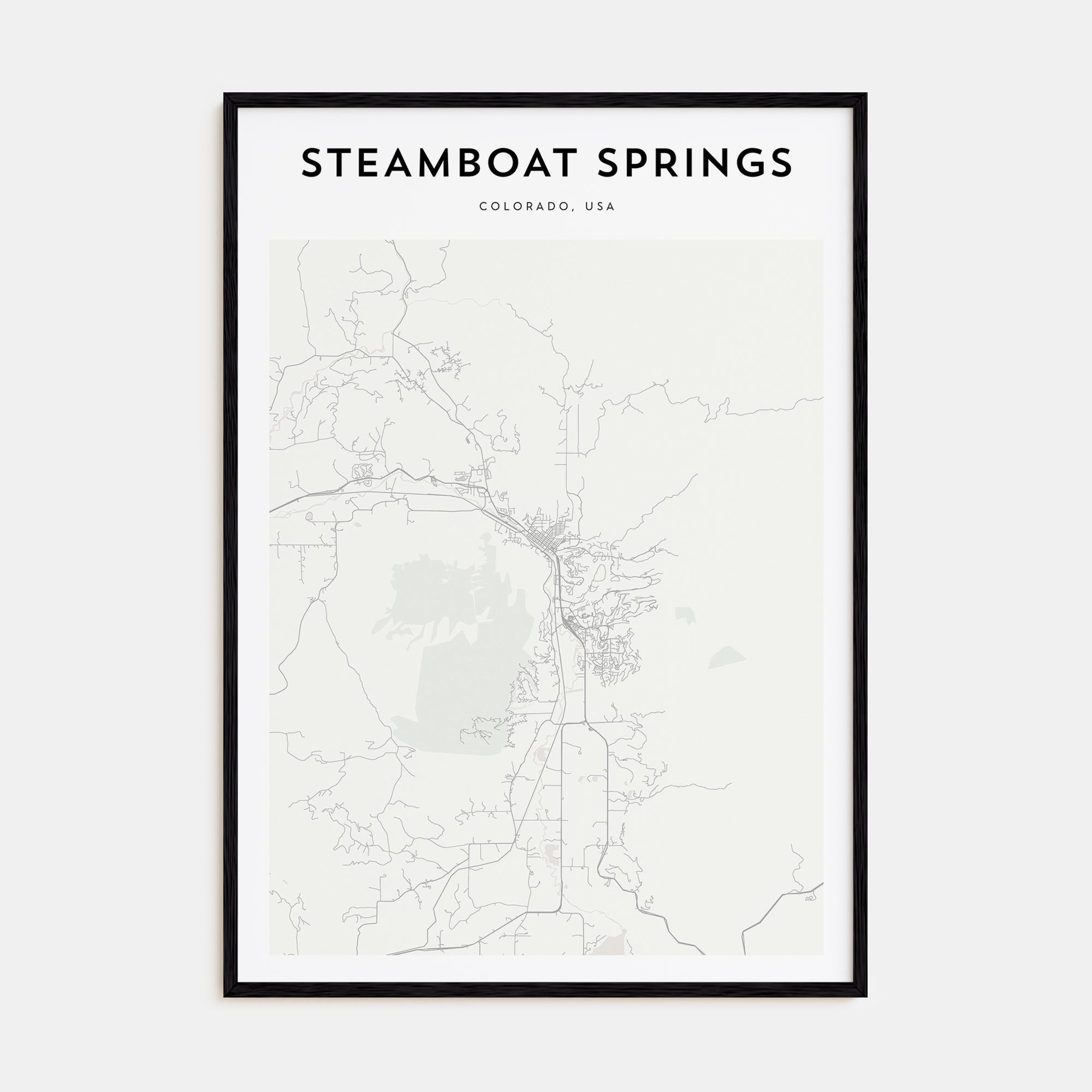 Steamboat Springs Map Portrait Poster