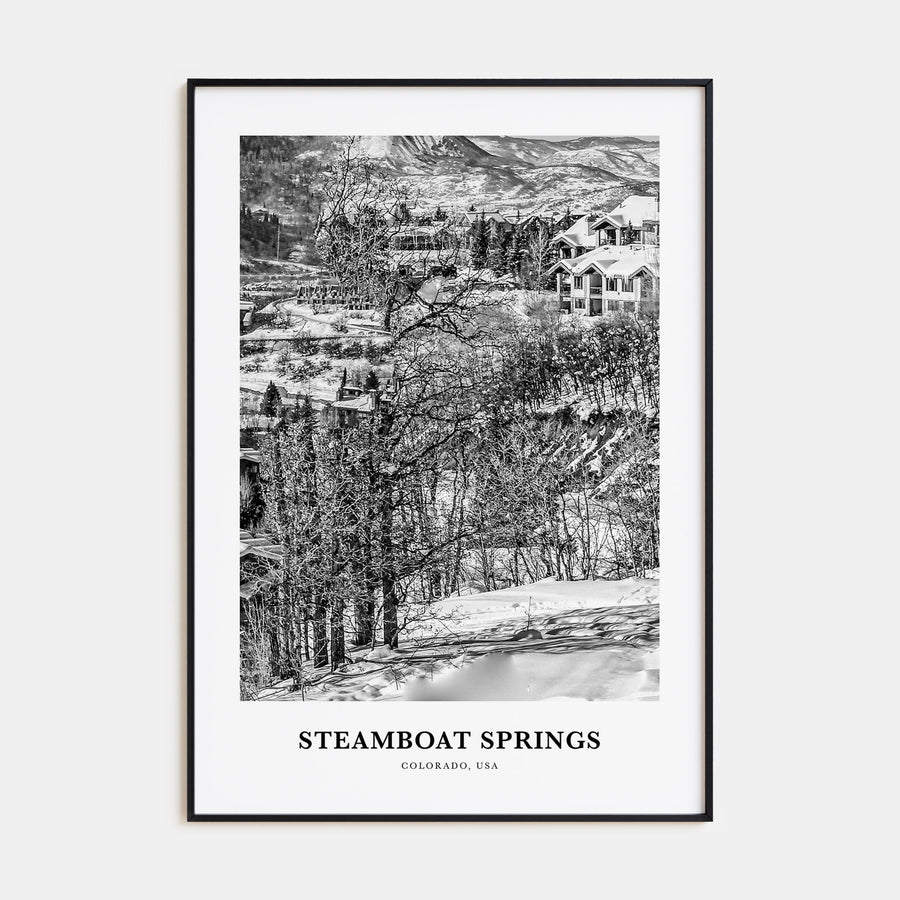 Steamboat Springs Portrait B&W Poster
