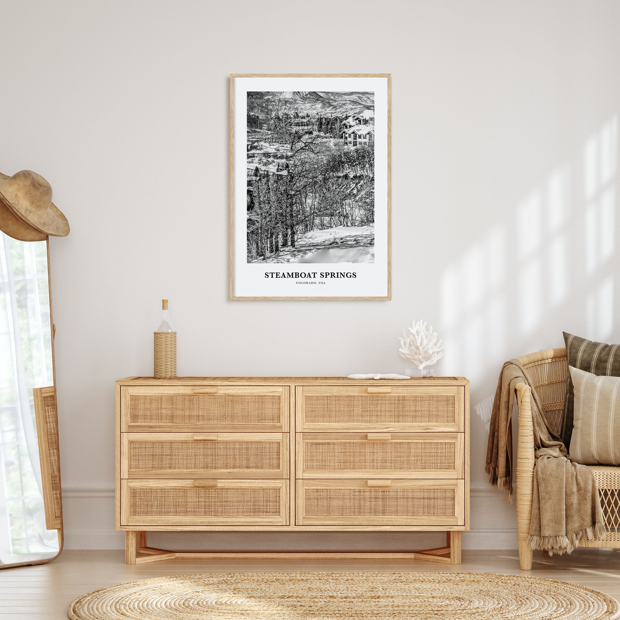 Steamboat Springs Portrait B&W Poster