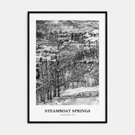 Steamboat Springs Portrait B&W Poster