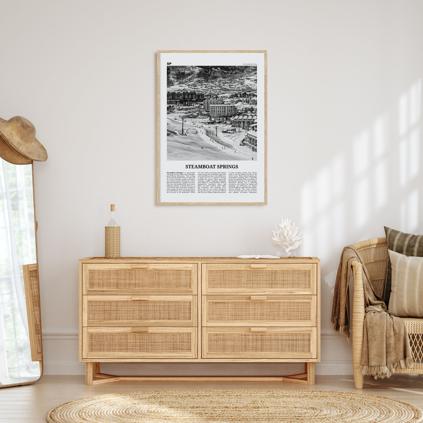 Steamboat Springs Travel B&W No 1 Poster