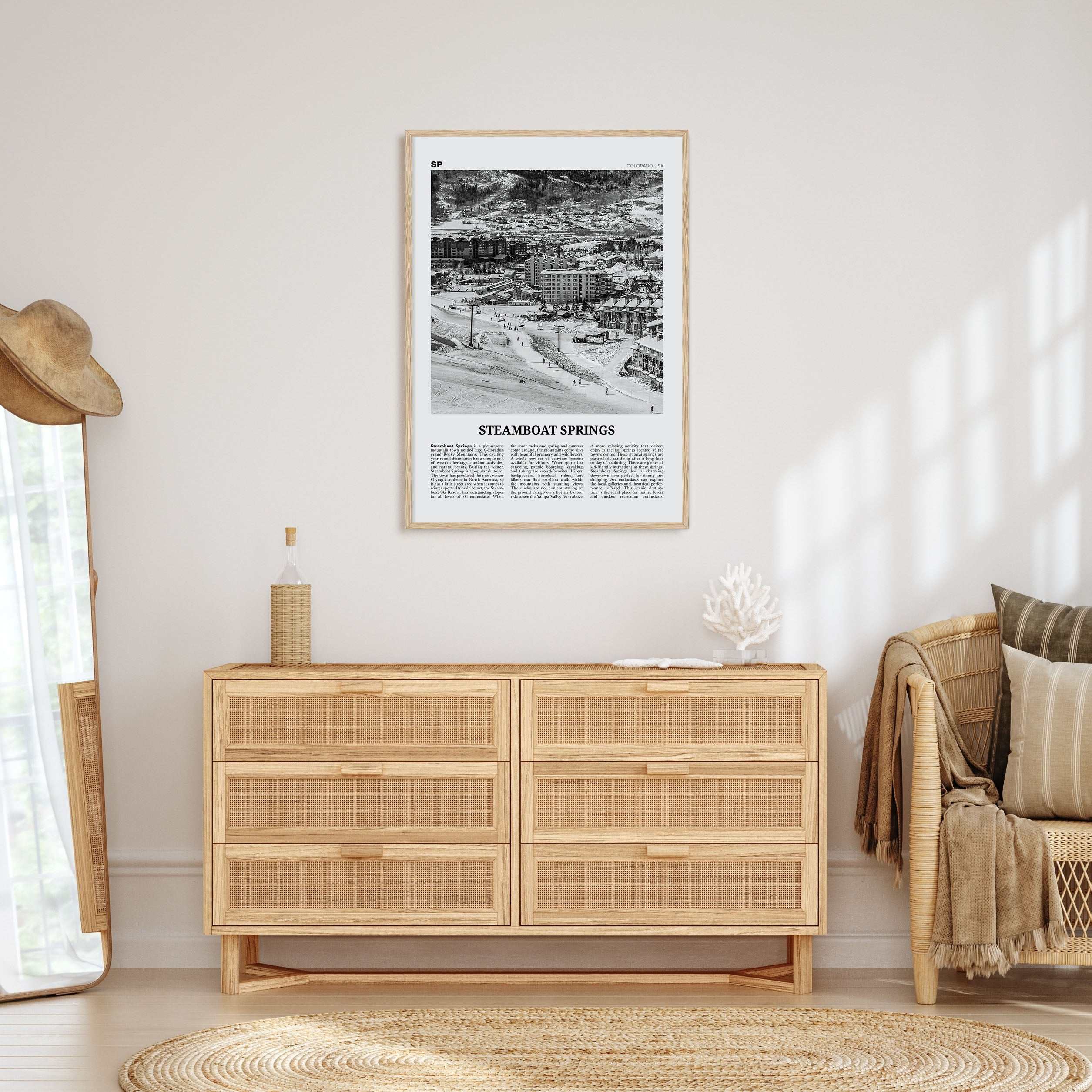 Steamboat Springs Travel B&W No 1 Poster