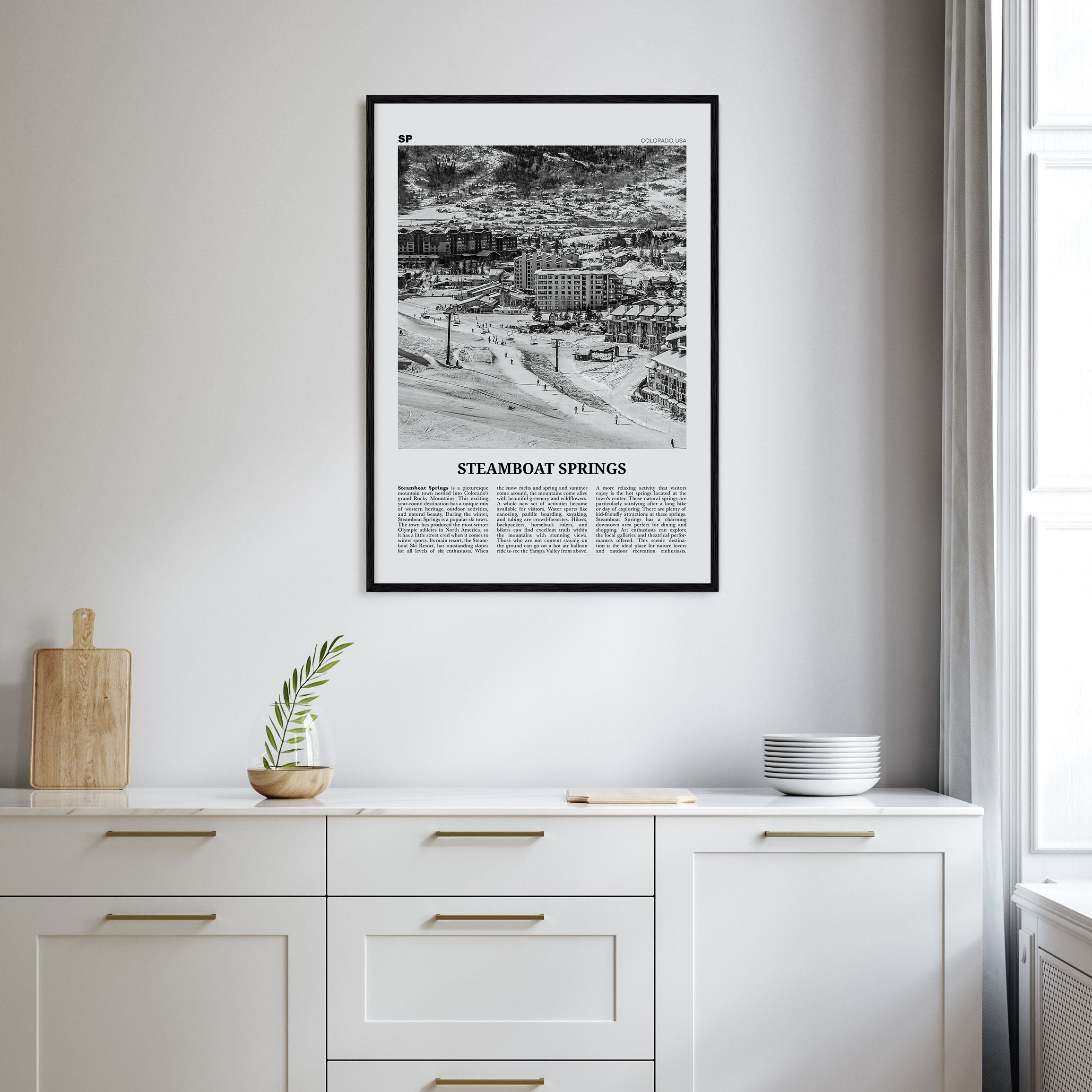 Steamboat Springs Travel B&W No 1 Poster