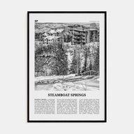 Steamboat Springs Travel B&W No 2 Poster