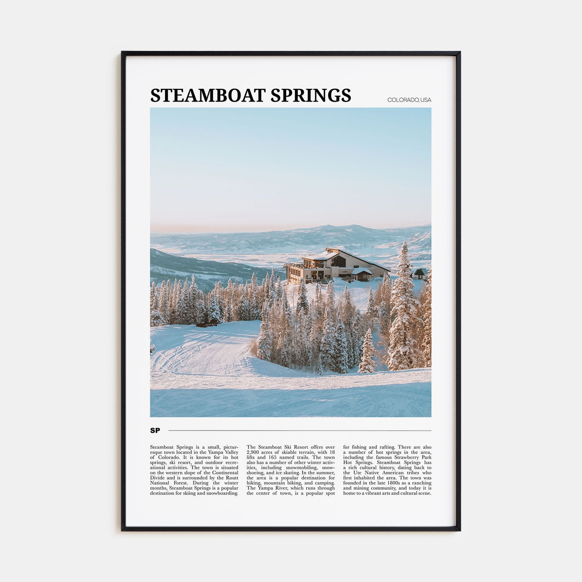 Steamboat Springs Travel Color Poster