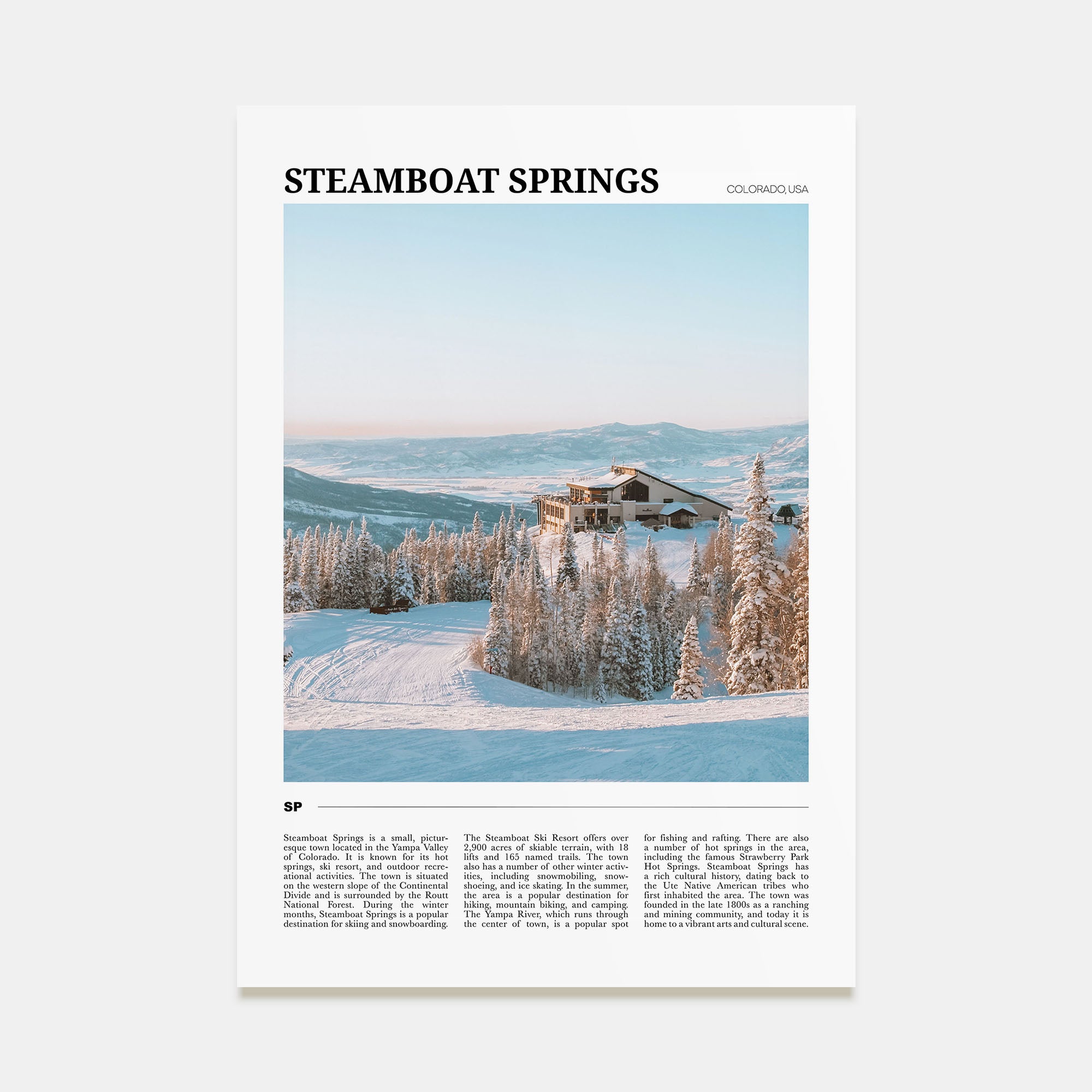 Steamboat Springs Travel Color Poster