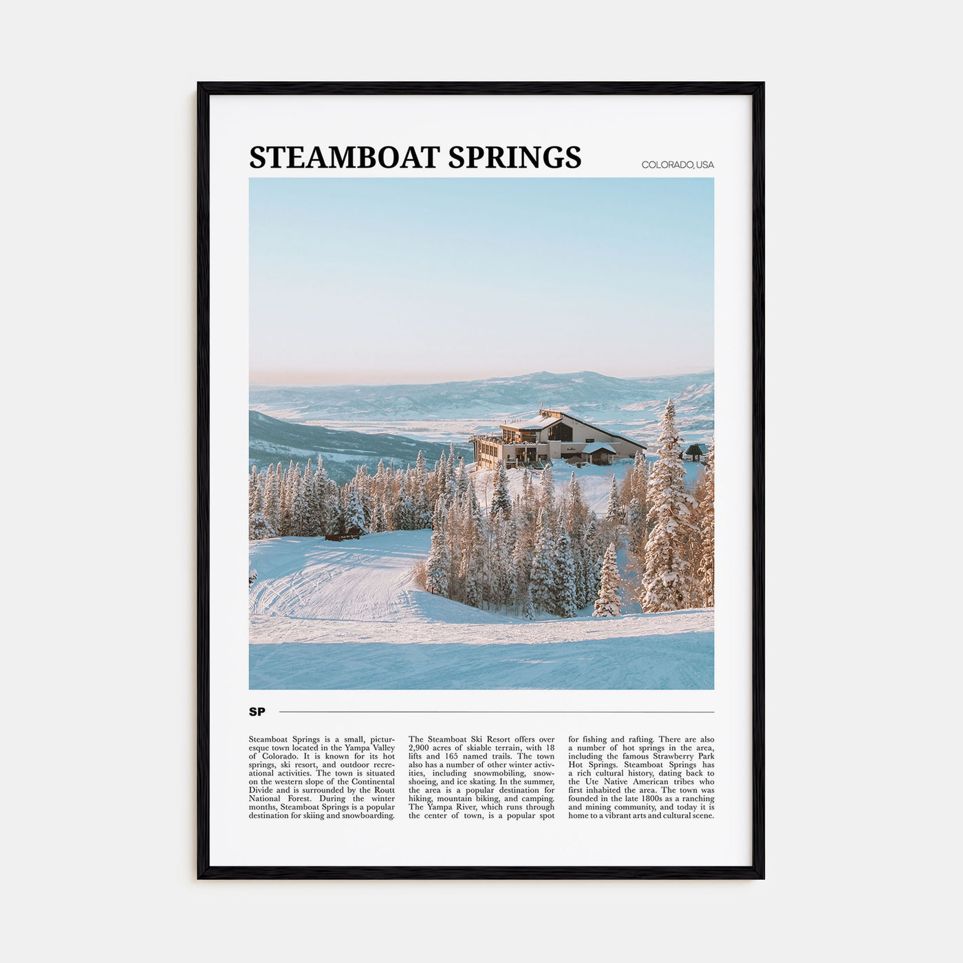 Steamboat Springs Travel Color Poster