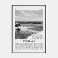 Steamer Lane Travel B&W Poster