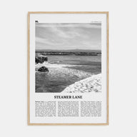 Steamer Lane Travel B&W Poster