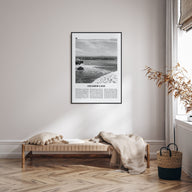 Steamer Lane Travel B&W Poster