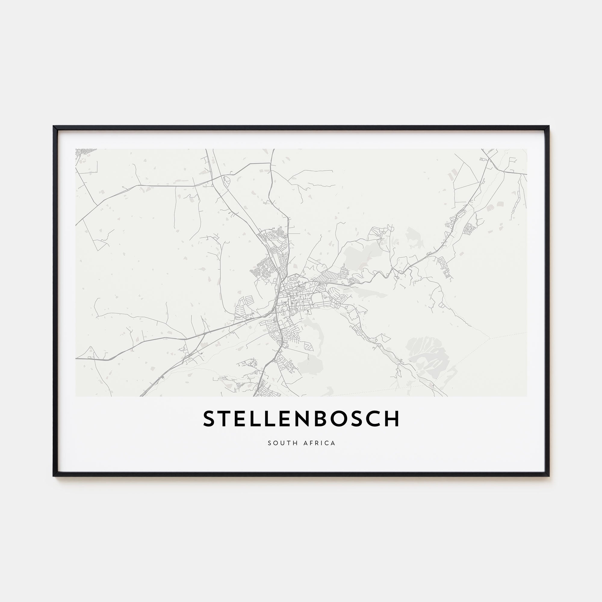 Stellenbosch Map Landscape Poster