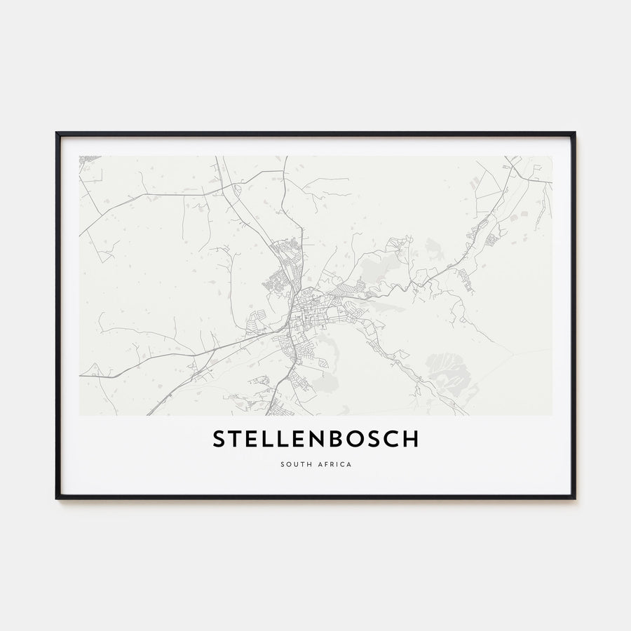 Stellenbosch Map Landscape Poster