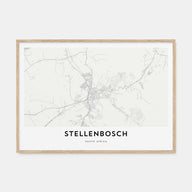 Stellenbosch Map Landscape Poster