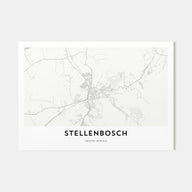 Stellenbosch Map Landscape Poster