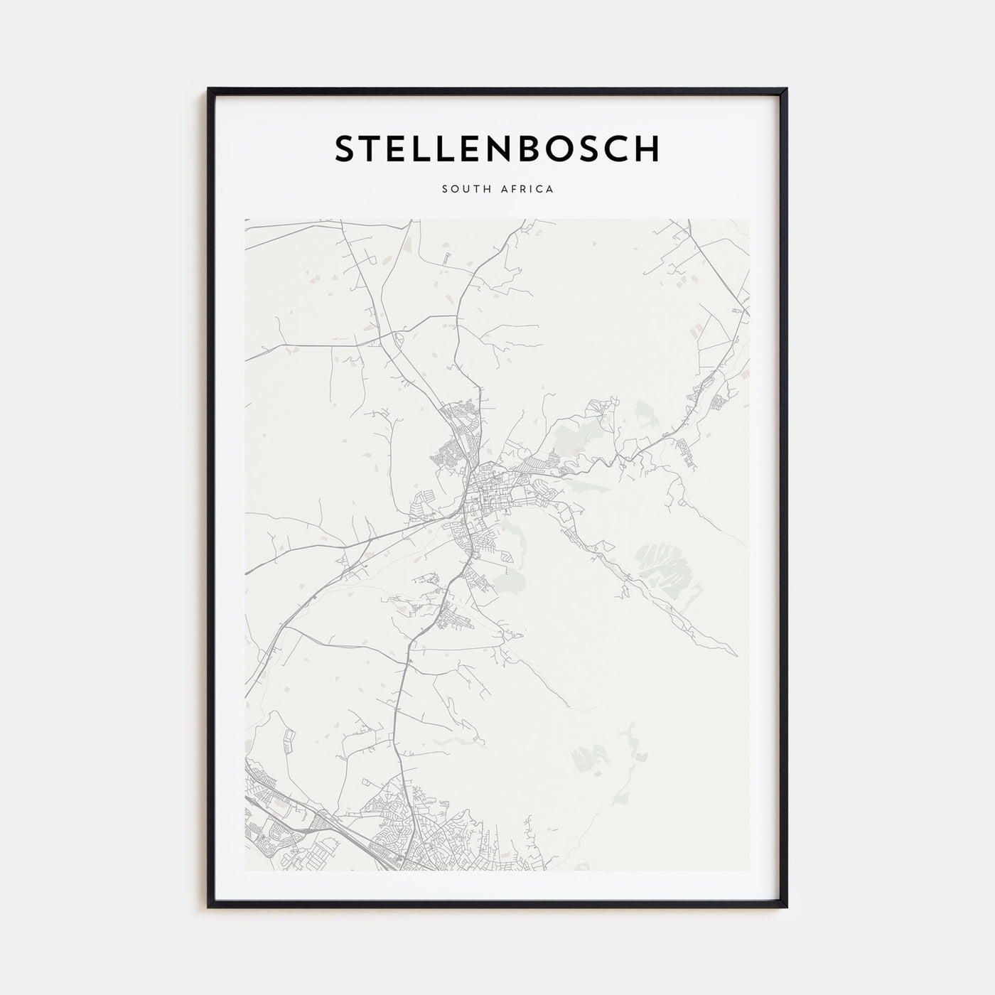 Stellenbosch Map Portrait Poster