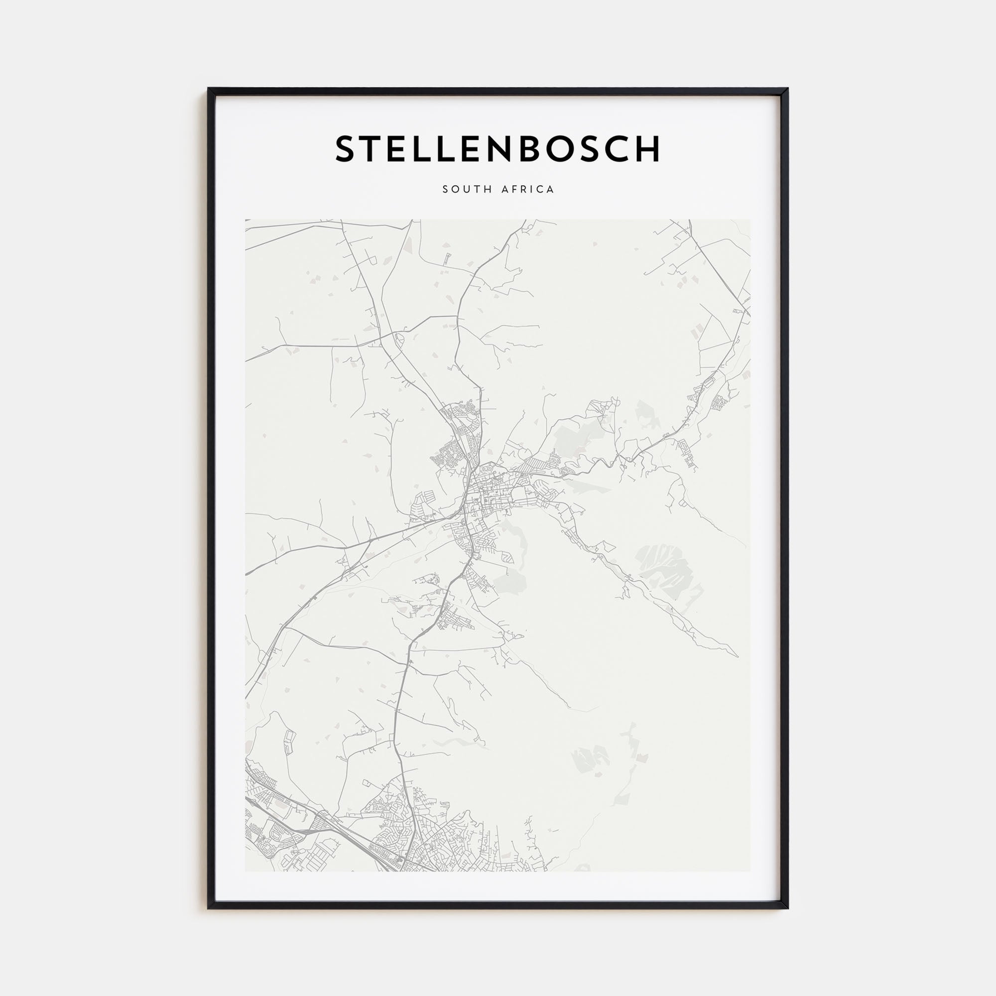 Stellenbosch Map Portrait Poster