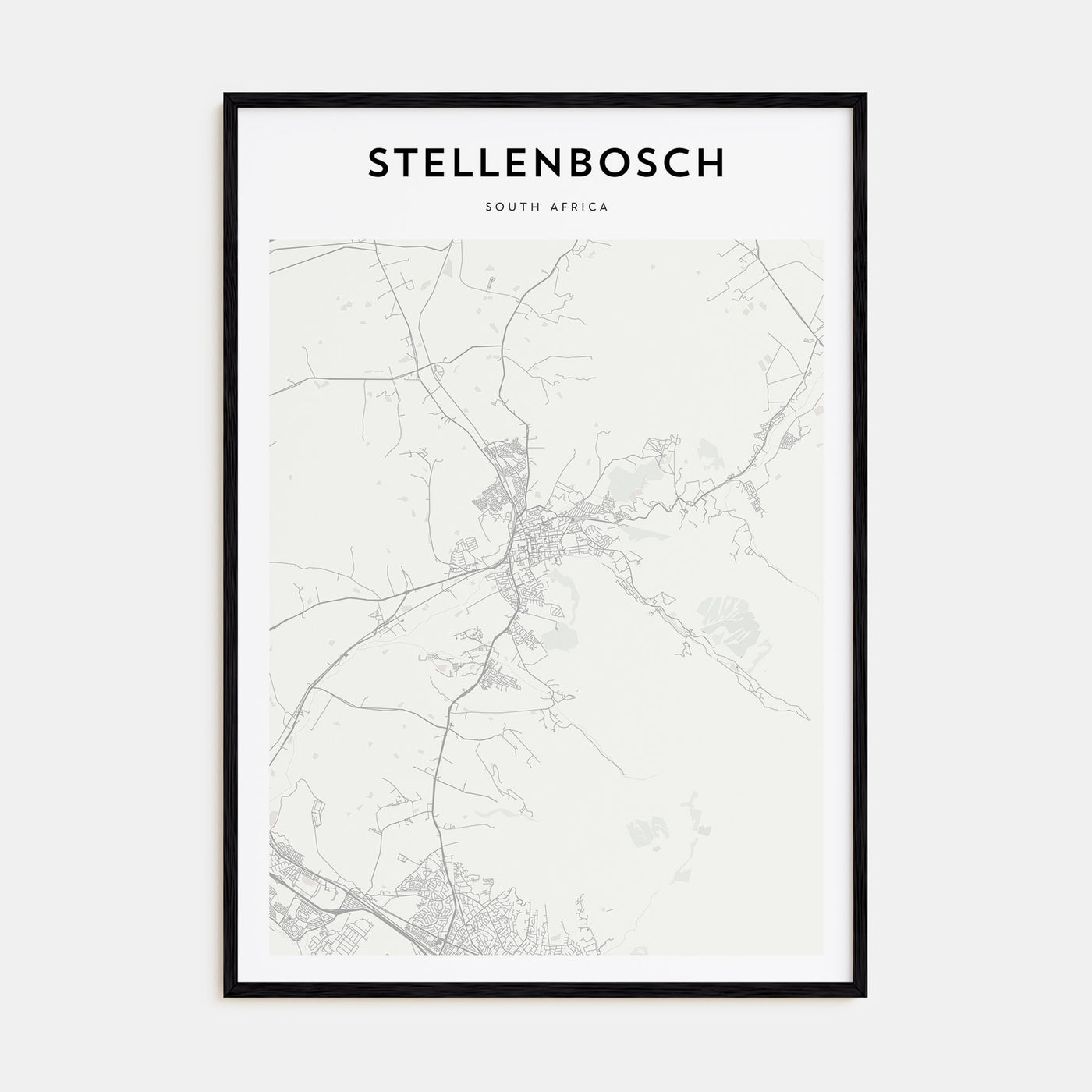 Stellenbosch Map Portrait Poster